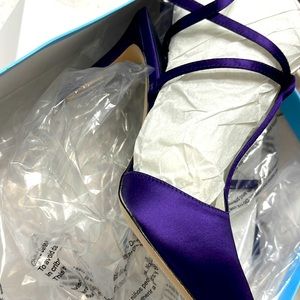 Antonio Melani purple satin pumps